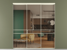 Перегородка Формато внутри проёма 3 створки