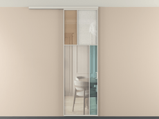 Перегородка Мозаик вдоль стены на потолок 1 створка