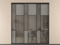 Перегородка Mosaic внутри проёма 3 створки