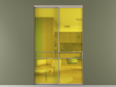 Перегородка Formato внутри проёма 2 створки