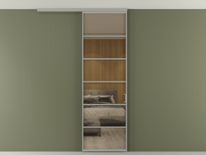 Перегородка Формато вдоль стены на потолок 1 створка