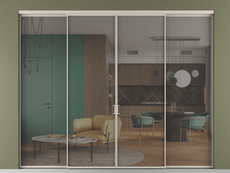 Перегородка Формато внутри проёма 4 створки