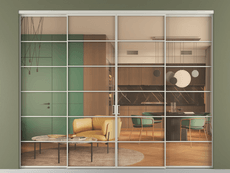 Перегородка Формато внутри проёма 4 створки