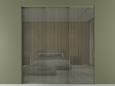 Перегородка Формато внутри проёма 3 створки с синхронным механизмом