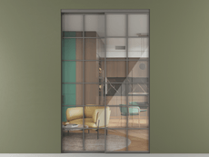 Перегородка Формато внутри проёма 2 створки