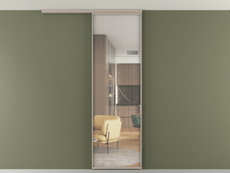 Перегородка Formato вдоль стены на потолок 1 створка