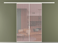 Перегородка Формато вдоль стены 2 створки