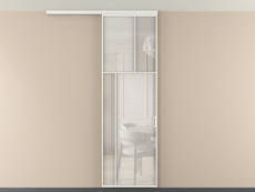 Перегородка Мозаик вдоль стены на потолок 1 створка