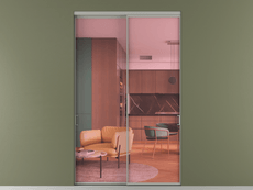 Перегородка Formato внутри проёма 2 створки