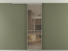 Перегородка Формато вдоль стены на потолок 1 створка