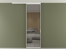 Перегородка Formato вдоль стены на потолок 1 створка