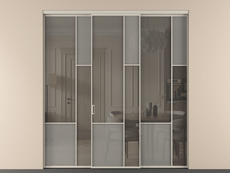 Перегородка Мозаик внутри проёма 3 створки