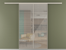 Перегородка Formato вдоль стены 2 створки