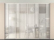 Перегородка Мозаик внутри проёма скрытое крепление в потолок 4 створки