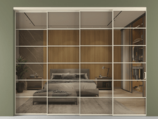 Перегородка Формато внутри проёма 4 створки с синхронным механизмом