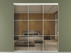 Перегородка Формато внутри проёма 3 створки с синхронным механизмом