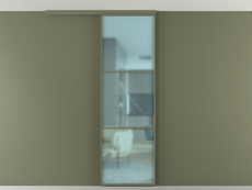 Перегородка Formato вдоль стены на потолок 1 створка