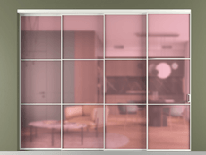 Перегородка Formato внутри проёма 4 створки с синхронным механизмом