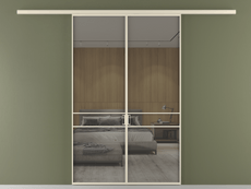 Перегородка Formato вдоль стены 2 створки