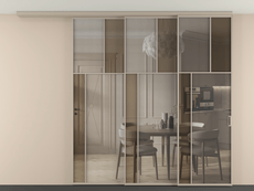 Перегородка Mosaic вдоль стены телескопик синхро 3