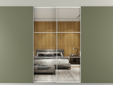 Перегородка Формато внутри проёма скрытое крепление в потолок 2 створки