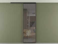 Перегородка Формато вдоль стены на потолок 1 створка