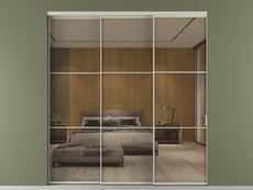 Перегородка Formato внутри проёма 3 створки с синхронным механизмом