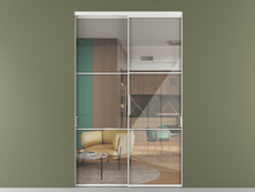 Перегородка Формато внутри проёма 2 створки