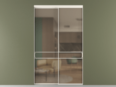 Перегородка Формато внутри проёма 2 створки