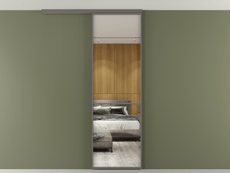 Перегородка Формато вдоль стены на потолок 1 створка