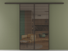 Перегородка Формато вдоль стены 2 створки