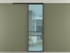 Перегородка Формато вдоль стены на потолок 1 створка