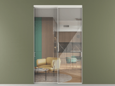 Перегородка Formato внутри проёма 2 створки