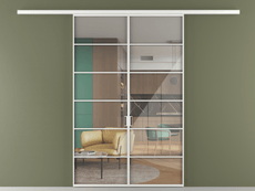 Перегородка Формато вдоль стены 2 створки