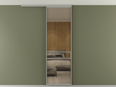 Перегородка Formato вдоль стены на потолок 1 створка