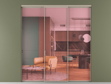 Перегородка Formato внутри проёма 3 створки