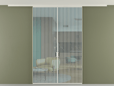 Перегородка Формато вдоль стены на потолок 2 створки