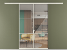 Перегородка Формато вдоль стены 2 створки