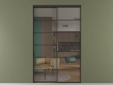 Перегородка Формато внутри проёма 2 створки