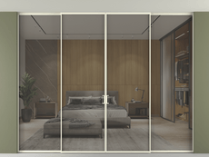 Перегородка Формато внутри проёма скрытое крепление в потолок 4 створки