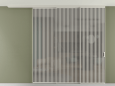 Перегородка Формато вдоль стены на потолок 3 створки с синхронным механизмом