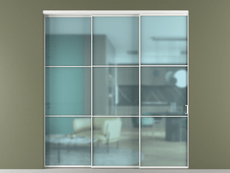 Перегородка Формато внутри проёма 3 створки с синхронным механизмом