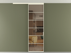 Перегородка Формато вдоль стены на потолок 1 створка