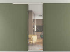 Перегородка Формато вдоль стены на потолок 1 створка