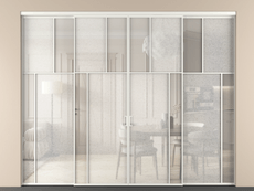 Перегородка Мозаик внутри проёма 4 створки