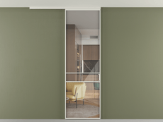 Перегородка Формато вдоль стены на потолок 1 створка