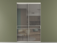 Перегородка Формато внутри проёма 2 створки