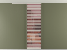 Перегородка Formato вдоль стены на потолок 1 створка