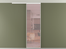 Перегородка Формато вдоль стены на потолок 1 створка