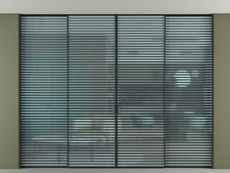 Перегородка Формато внутри проёма скрытое крепление в потолок 4 створки